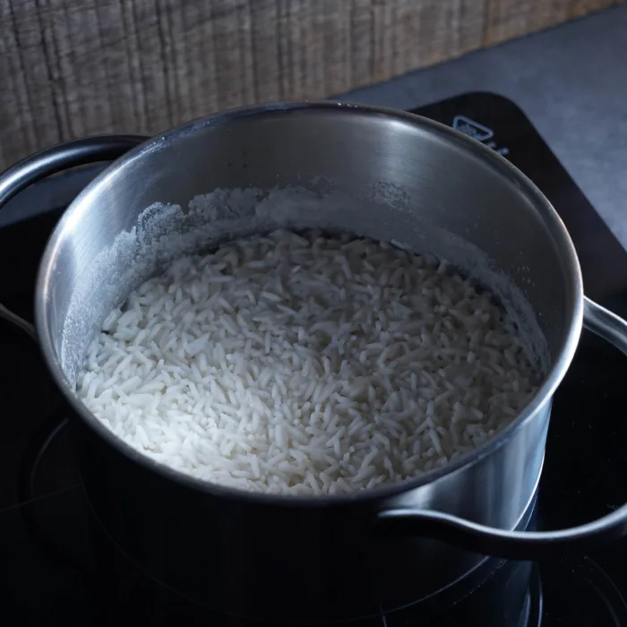 Rice in the pot