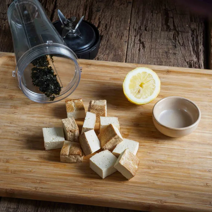 Ingredients prepared for the first step