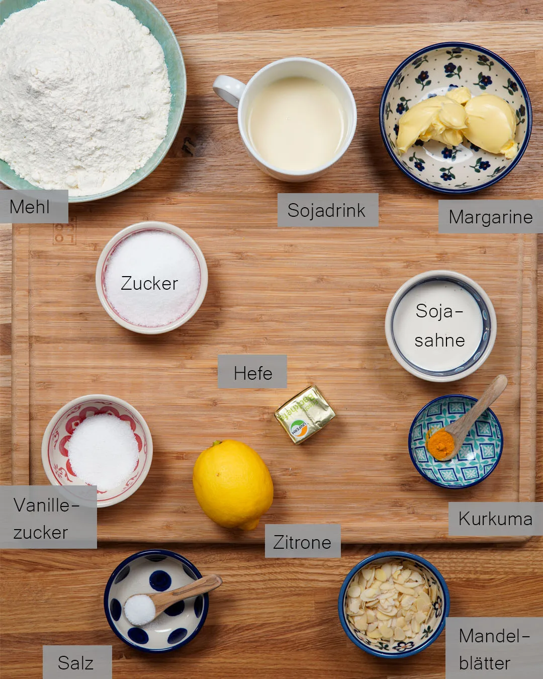 Ingredients for an Easter braid