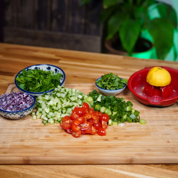 Couscous salad, step 1: preparation