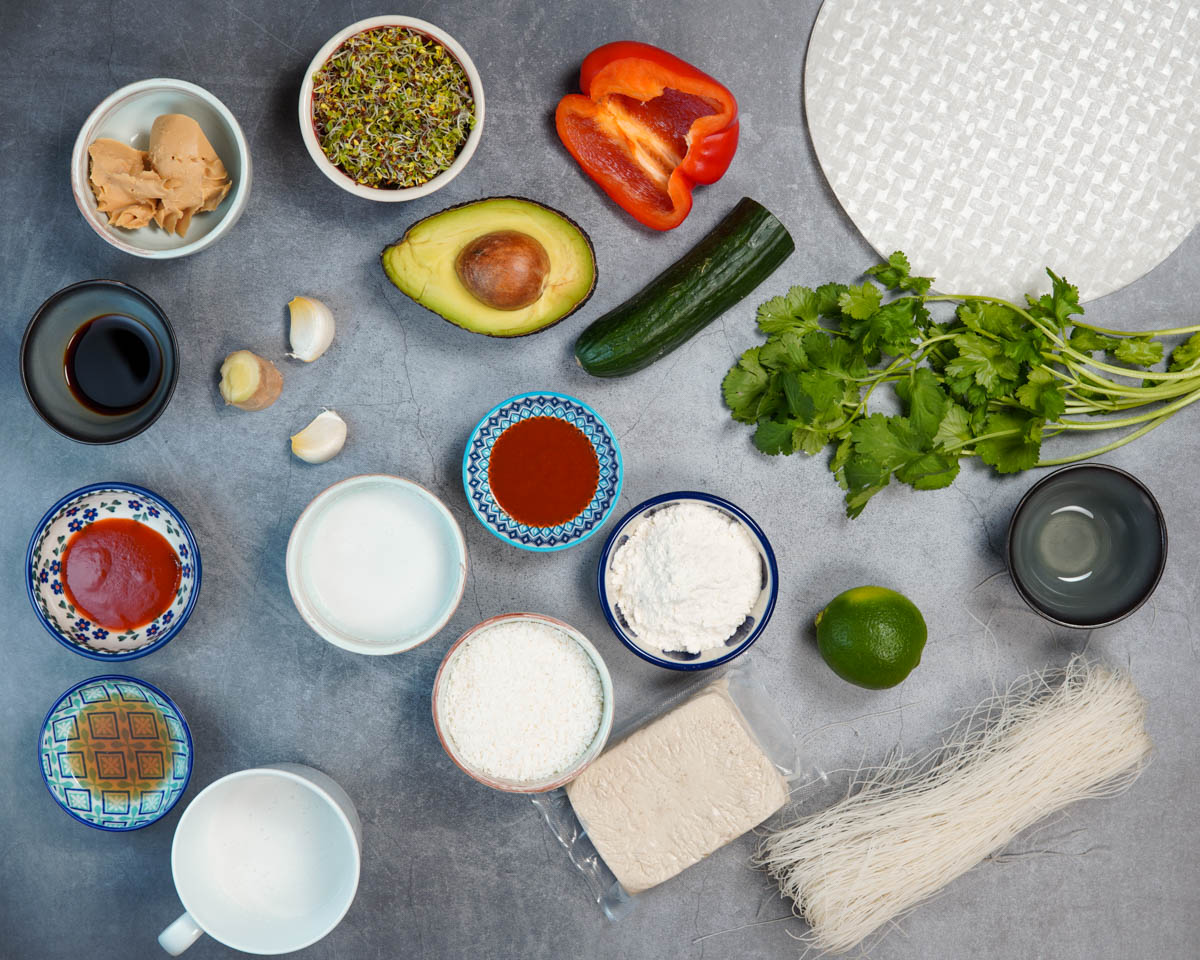 Vegane Summer Roll Zutaten