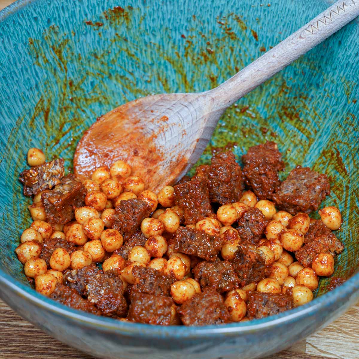 Vegane Tomatensuppe Schritt 2 Croutons