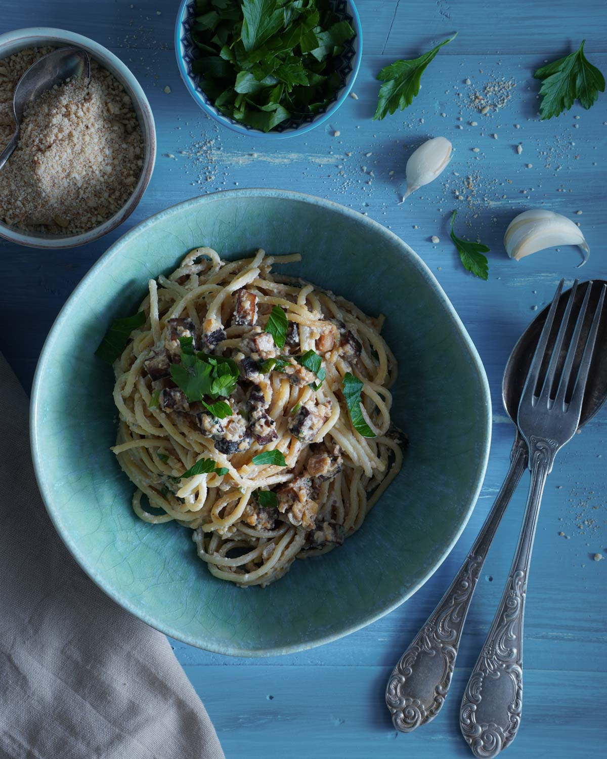 Herzhafte Spaghetti Carbonara (vegan)