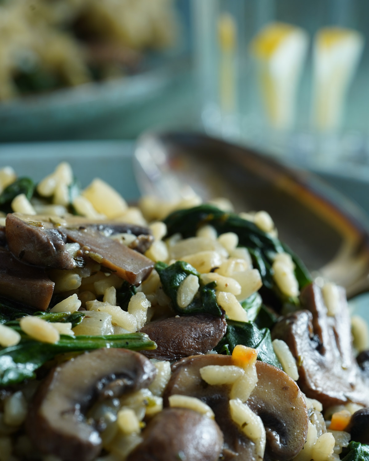 Veganes Risotto Detailaufnahme