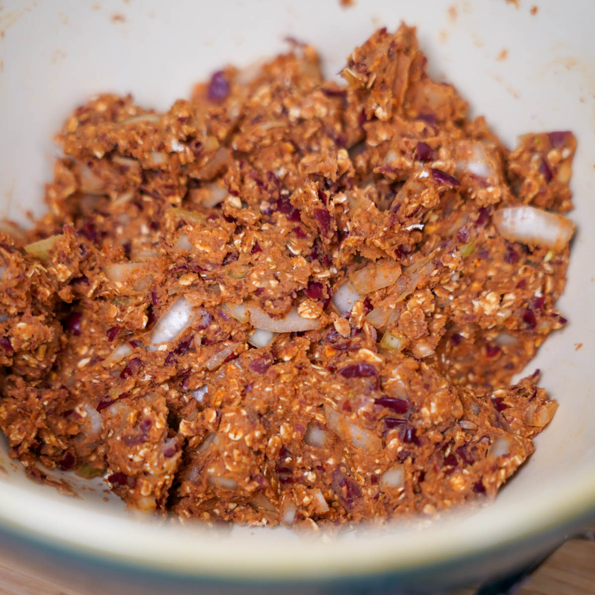 Veganer Burger step 2 Patty Teig zubereiten