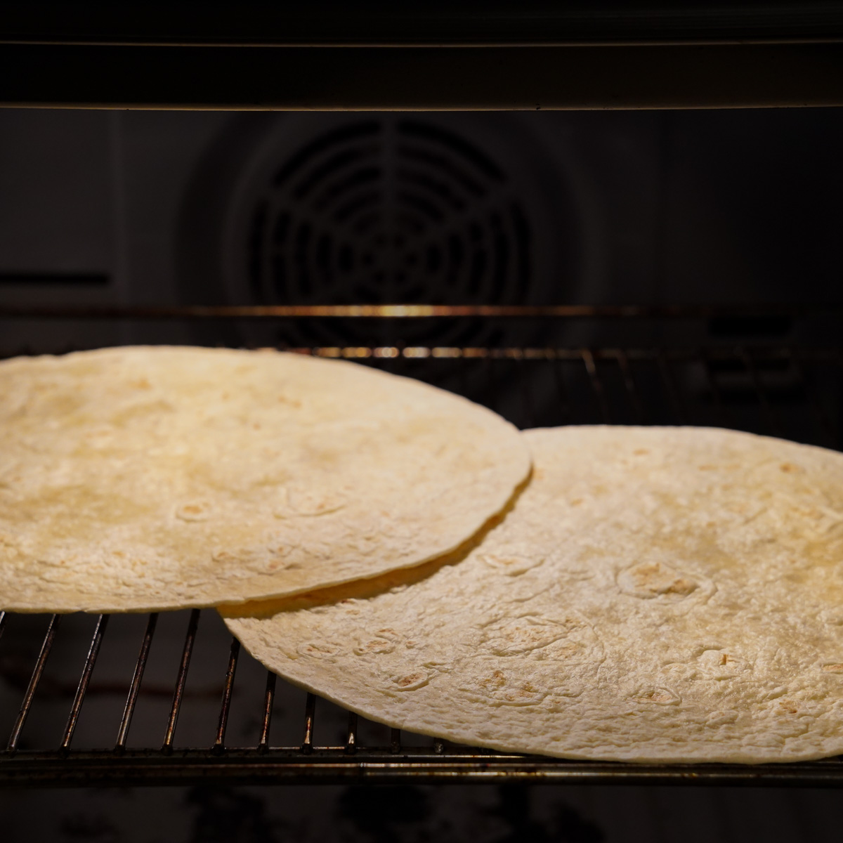 Wraps im Ofen aufwärmen