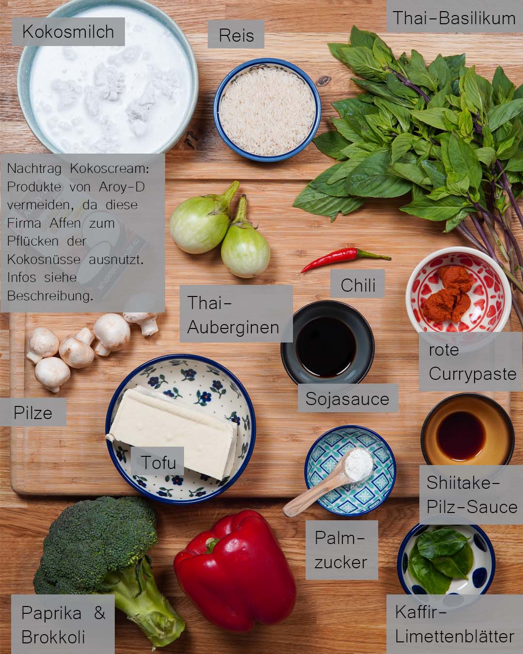 Thai Curry Zutaten Topview